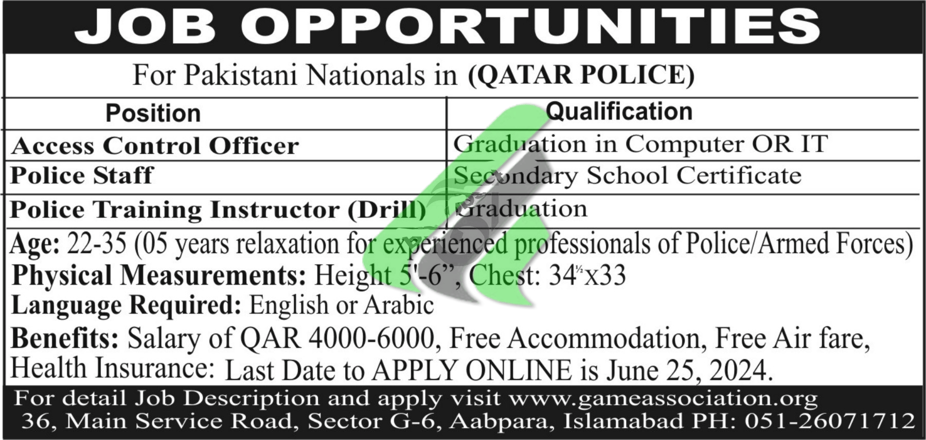 Qatar Army Jobs Available 2024