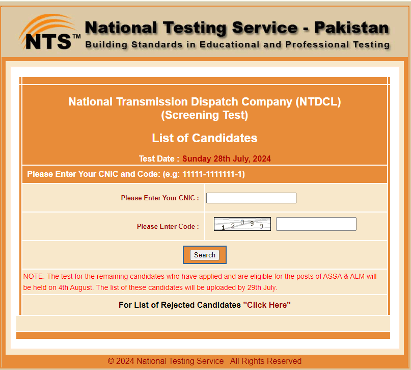 National-Transmission-Dispatch-Company-(NTDCL)-(Screening-Test-Date) -Roll-No-Slip-2024