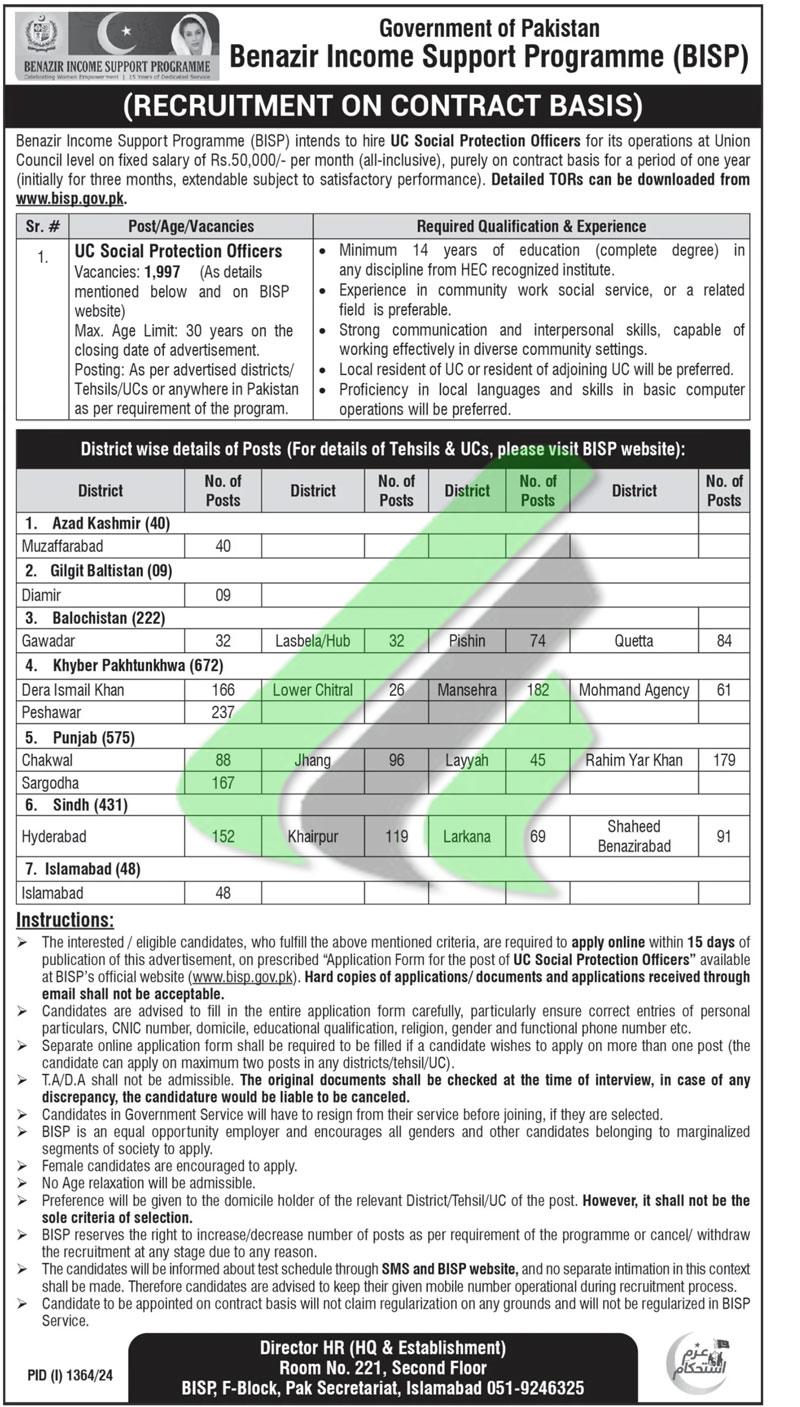 Bisp Jobs 2024 Advertisement