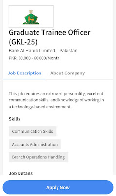 Latest Jobs in Bank Al Habib 2024 Advertisement