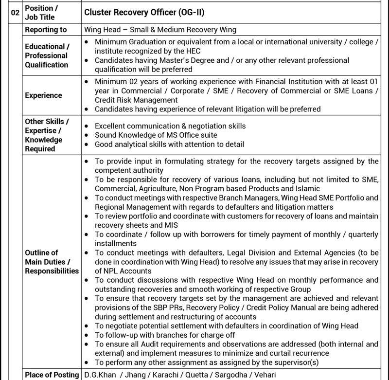 NBP Jobs 2024 Advertisement